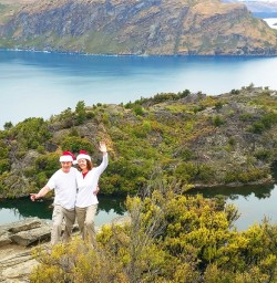 hikers at mou waho island