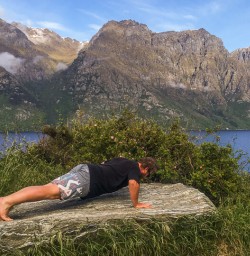 Pumping at a Lake in Fiordland, New Zealand