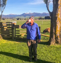 Road stop in Otago New Zealand