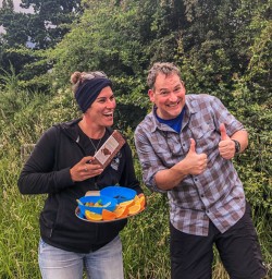 Snack after biking in Otago, New Zealand