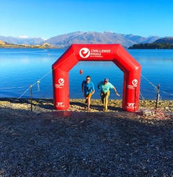 These guys love a challenge! On the beach at Wanaka