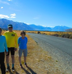 On the road to the Ohau quarters and our home for the night