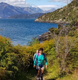 Walking at Mou Waho Island, Wanaka Otago New Zealand