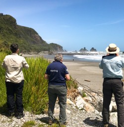 5. Group taking in the West Coast scenery