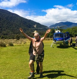 Happy guests landing at Martins Bay