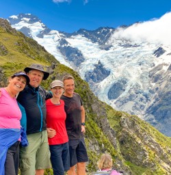 5. Amazing glacier views happy guests Mt Cook National Park