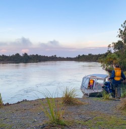 5. Boarding the Jet Boat Martins Bay Lodge