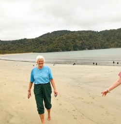 5. Guest on Ulva Island beach