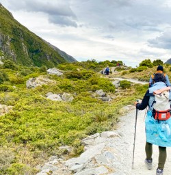 5. Guests walking Hooker Valley Track