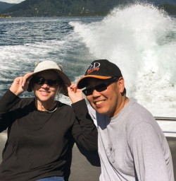 5. Two guests dolphin encounter boat