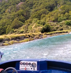 Jet boat ride in New Zealand