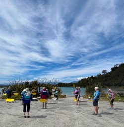 Kayaking in the Okarito Lagoon
