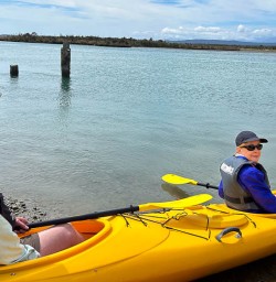 Kayaking on the Okarito Lagoon 