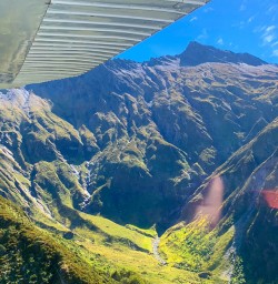 Scenic flight through Mount Aspiring National Park 