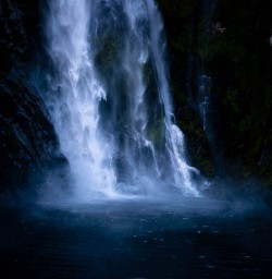 Waterfalls in Milford Sound