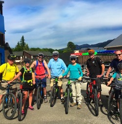 Gearing up for the trail ride at Hanmer Springs