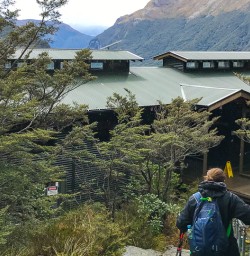 Checking out Routeburn Falls hut