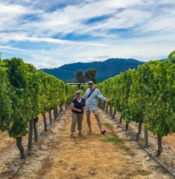 Couple at Wairau River vineyard