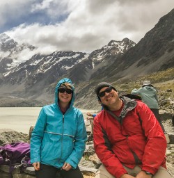Couple at Hooker Lake, Canterbury New Zealand