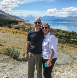 Couple at Lake Pukaki, Canterbury New Zealand