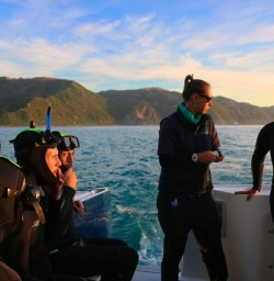 All suited up and ready to get up close and personal with some dolphins