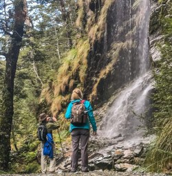 Falls at Routeburn Track, Otago New Zealand