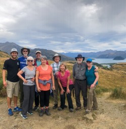 Group above Lake Wanaka, Otago New Zealand