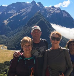 Group above Routeburn track valley, Otago New Zealand