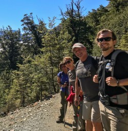 Group above Routeburn track valley, Otago New Zealand