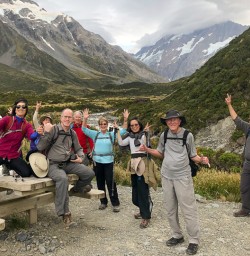 Group at Aoraki Mount Cook, Canterbury New Zealand