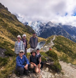 Group at Aoraki Mount Cook National Park, Canterbury New Zealand