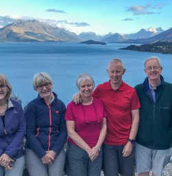 Group at Bennets Bluff Lookout, Lake Wakatipu Otago New Zealand