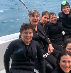 Group on the boat at Kaikoura, Canterbury New Zealand