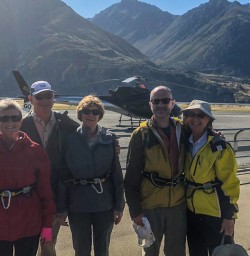 Group having a Helicopter Tour at Canterbury, New Zealand