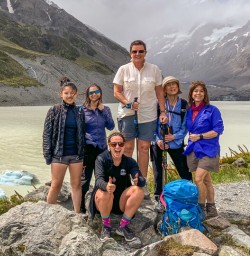 Group at Hooker Lake, Canterbury New Zealand
