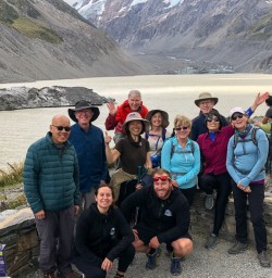 Group at Hooker Lake, Canterbury New Zealand