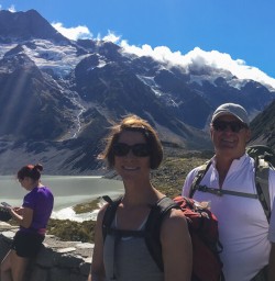 Group at the Hooker Valley, Canterbury New Zealand