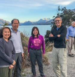 Group at Lake Wakatipu, Otago New Zealand