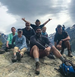 Group photo up Sealy Tarns