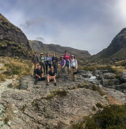 Group at Routeburn track, Otago New Zealand
