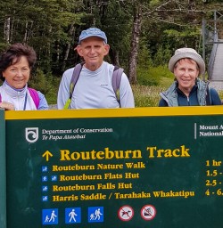 Group at Routeburn track Otago New Zealand