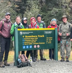 Group at Routeburn Track, Otago New Zealand