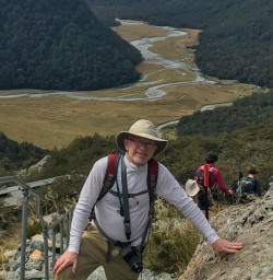 Guests above the Routeburn Track valley, Otago New Zealand