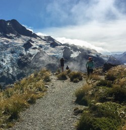 Guest at Kea Point Track, Aoraki Mount Cook New Zealand