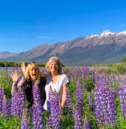 Guests enjoying lupins Queenstown
