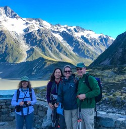 Guests hiking Hooker Valley