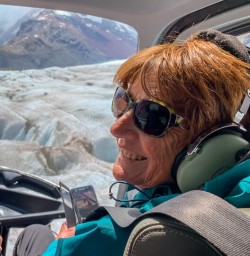 Helicopter tour above the Tasman Glacier, Canterbury New Zealand
