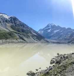 Hooker Lake, Aroaki Mt Cook National Park Canterbury New Zealand