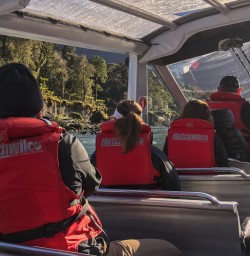 Jetboat on Lake Mckerrow, Fiordland New Zealand