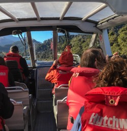 Jetboat on Lake Mckerrow, Fiordland New Zealand